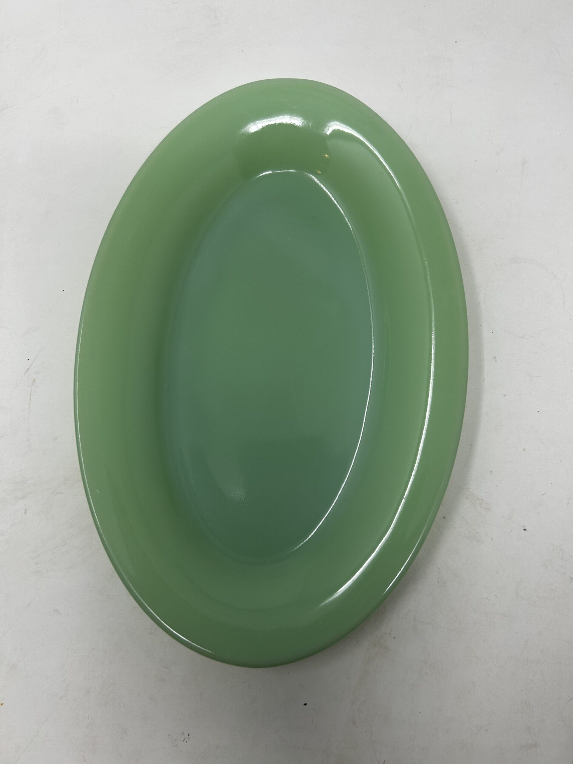 Vintage Fire-King Jadite Restaurant Ware Platter – 9.5 inch 